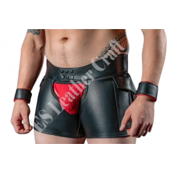 Genuine Leather Shorts Chaps for men |Handmade Black Leather shorts chaps| Biker Leather Shorts Chaps