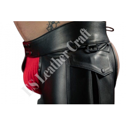 Genuine Leather Shorts Chaps for men |Handmade Black Leather shorts chaps| Biker Leather Shorts Chaps