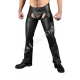 Hand Made Genuine Leather Chaps For Men and Women - Unisex Black Biker Leather Motorcycle Chaps - Hand Crafted Leather Chaps Bikers Costume