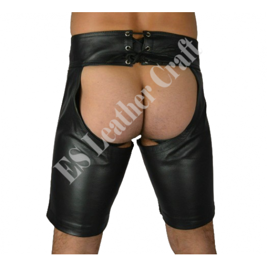 Black Short Leather Chaps – Men’s Biker & Fetish Thigh Chaps – Sexy Clubwear, Gay Pride Outfit & Motorcycle Gear Black Short Leather Chaps – Men’s Biker & Fetish Thigh Chaps – Sexy Clubwear, Gay Pride Outfit & Motorcycle Gear