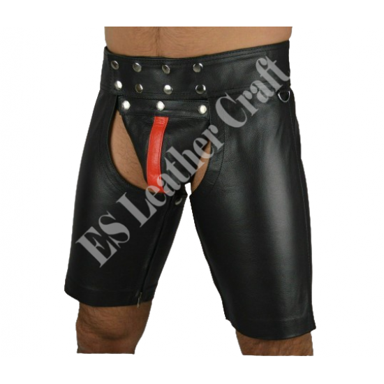 Black Short Leather Chaps – Men’s Biker & Fetish Thigh Chaps – Sexy Clubwear, Gay Pride Outfit & Motorcycle Gear Black Short Leather Chaps – Men’s Biker & Fetish Thigh Chaps – Sexy Clubwear, Gay Pride Outfit & Motorcycle Gear