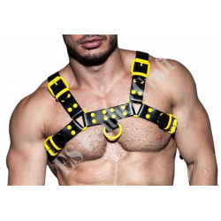 Men's 100% Genuine Black Fetish Leather Chest Harness, Sexy Harness, Leather harness, Adjustable Chest Straps HARNESS 