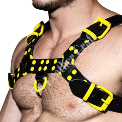 Men's 100% Genuine Black Fetish Leather Chest Harness, Sexy Harness, Leather harness, Adjustable Chest Straps HARNESS 