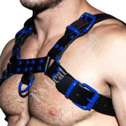 Men's 100% Genuine Black Fetish Leather Chest Harness, Sexy Harness, Leather harness, Adjustable Chest Straps HARNESS 