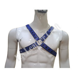 Men’s Leather X Harness – Adjustable Gothic Punk Chest Harness for Clubwear, Festivals, Cosplay, BDSM, and Fashion Statement