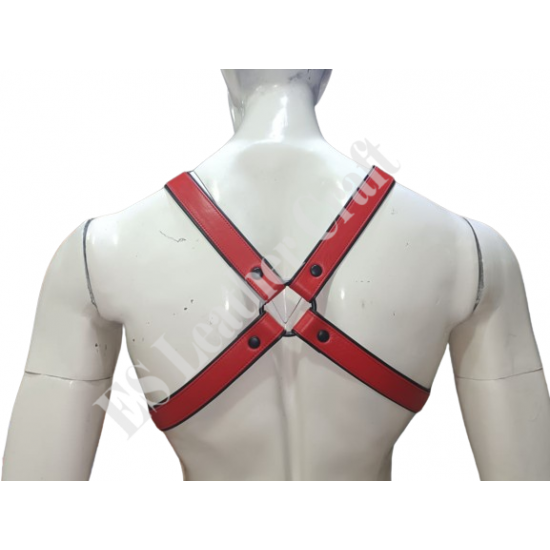 Premium Leather X Harness for Men – Adjustable Chest Harness for Gothic, Punk, Rave, Cosplay, Clubwear & Fetish Fashion