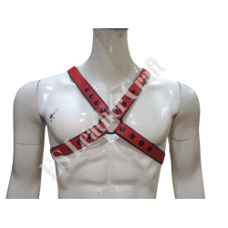 Premium Leather X Harness for Men – Adjustable Chest Harness for Gothic, Punk, Rave, Cosplay, Clubwear & Fetish Fashion