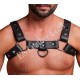 Men's Handcrafted Leather Chest Harness Body Armor BDSM Fetish Gay Kink Apparel Strap on Gear