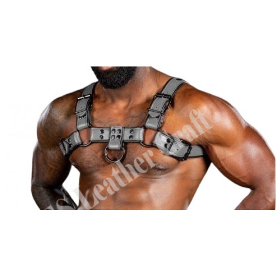 Men's 100% Real Leather Men's Harness, Chest Harness Men, Genuine Leather Shoulder Harness Men, Leather Gay Bulldog Harness, Gifts for Him