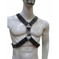 Men Real Leather X-back men's harness, H- front harness, X-back harness, Genuine Cow leather men's harness