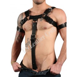 Men's Handcrafted Leather Adjustable Cock Strap Harness - Fetish and BDSM Apparel - BDSM Fetish Bondage Gear