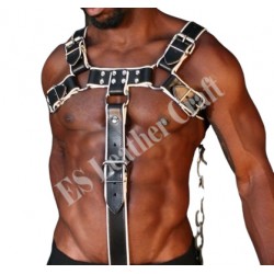 Leather Cock Strap Harness for Men - Adjustable Bondage Gear - Fetish and BDSM Apparel - Handcrafted Men's Leather Harness