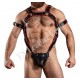 Men's Leather Bulldog Trojan Body Harness - Handcrafted BDSM and Fetish Gear for Men - Perfect for Bondage and Kink Play