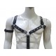 Men's leather Y Style Leather Body Harness Adjustable Jock Straps Removable Gay, Real Leather Harness with Jockstrap, Bondage Body Harness