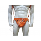 Men’s Orange Genuine Leather Chest Harness & Pouch Set – Handmade Adjustable Leather Body Gear