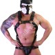 Men's Original Leather Bulldog Harness Chest Armor Buckle Pure Black with jockstrap Trojan Body Harness with Jockstrap Gifts for Him Men's Original Leather Bulldog Harness Chest Armor Buckle Pure Black with jockstrap Trojan Body Harness with Jockstrap Gifts for Him