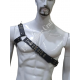 Men's Leather Shoulder Harness with Padded Brief Style Underwear - Adjustable Straps, Metal Buckles, and Riveted Details for BDSM, Fetish, Kink, and Erotic Lifestyle Enthusiasts Men's Leather Shoulder Harness with Padded Brief Style Underwear - Adjustable Straps, Metal Buckles, and Riveted Details for BDSM, Fetish, Kink, and Erotic Lifestyle Enthusiasts
