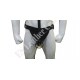 Men's Leather Neck Harness with Adjustable Front Strap Connecting Neck to Jockstrap - BDSM, Fetish, Kink, and Bondage Inspired Leather Gear for Men