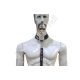 Men's Leather Neck Harness with Adjustable Front Strap Connecting Neck to Jockstrap - BDSM, Fetish, Kink, and Bondage Inspired Leather Gear for Men