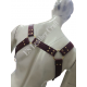 Men's Genuine Maroon & Black Leather Harness and Jockstrap with Golden Accessories, Handmade Leather Bulldog Barbarian Harness and Jockstrap Men's Genuine Maroon & Black Leather Harness and Jockstrap with Golden Accessories, Handmade Leather Bulldog Barbarian Harness and Jockstrap