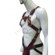 Men's Genuine Maroon & Black Leather Harness and Jockstrap with Golden Accessories, Handmade Leather Bulldog Barbarian Harness and Jockstrap Men's Genuine Maroon & Black Leather Harness and Jockstrap with Golden Accessories, Handmade Leather Bulldog Barbarian Harness and Jockstrap