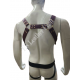 Men's Genuine Maroon & Black Leather Harness and Jockstrap with Golden Accessories, Handmade Leather Bulldog Barbarian Harness and Jockstrap Men's Genuine Maroon & Black Leather Harness and Jockstrap with Golden Accessories, Handmade Leather Bulldog Barbarian Harness and Jockstrap