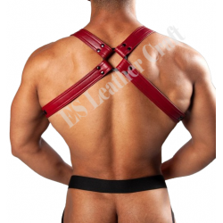 Genuine Leather Bulldog Barbarian Harness and Jockstrap Barbarian Animus Leather Jockstrap Chest Harness Set BDSM Play Sports Jockstrap