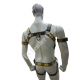 Men's 100% Genuine Yellow Printed Leather Harness with Jockstrap & Bicep Strap – Gay Body Harness, BDSM Chest Harness, Fetish Leather Harness for Men Men's 100% Genuine Yellow Printed Leather Harness with Jockstrap & Bicep Strap – Gay Body Harness, BDSM Chest Harness, Fetish Leather Harness for Men
