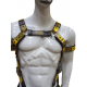 Men's 100% Genuine Yellow Printed Leather Harness with Jockstrap & Bicep Strap – Gay Body Harness, BDSM Chest Harness, Fetish Leather Harness for Men Men's 100% Genuine Yellow Printed Leather Harness with Jockstrap & Bicep Strap – Gay Body Harness, BDSM Chest Harness, Fetish Leather Harness for Men