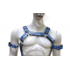 Men's 100% Genuine Blue Camo Leather Harness with Jockstrap & Armband – Gay Body Harness, BDSM Chest Harness, Fetish Leather Harness for Men Men's 100% Genuine Blue Camo Leather Harness with Jockstrap & Armband – Gay Body Harness, BDSM Chest Harness, Fetish Leather Harness for Men