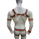 Men's Black & Orange Genuine Leather Harness and Jockstrap Set – Gay Pride, Festival, BDSM, Rave Outfit Men's Black & Orange Genuine Leather Harness and Jockstrap Set – Gay Pride, Festival, BDSM, Rave Outfit