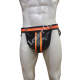 Men's Black & Orange Genuine Leather Harness and Jockstrap Set – Gay Pride, Festival, BDSM, Rave Outfit