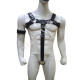 Men's Black Genuine Leather Harness & Jockstrap Set – Fetish Body Harness for Gay Pride, Festivals, Raves, and BDSM Wear