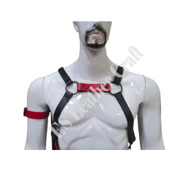 Red and Black Body Harness Jockstrap Set–Men Fetish Wear,Bondage Harness,Sexy Rave Outfit,Festival Lingerie, Roleplay Costume, Pup Play Gear