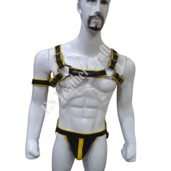 Men's 100% Genuine Leather Trojan Body Harness with Handle – Adjustable Chest Armor, Fetish Wear, BDSM Gear, Sexy Adult Harness