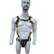 Black and Yellow Body Harness Jockstrap Set–Men Fetish Wear, Adjustable Bondage Harness, Sexy Rave Outfit,Festival Lingerie,Roleplay Costume