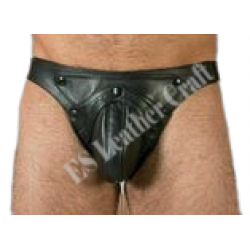 Men 100% Real Leather Jockstrap for Man Pouch Underwear Detachable Codpiece adjustable men waist jockstrap