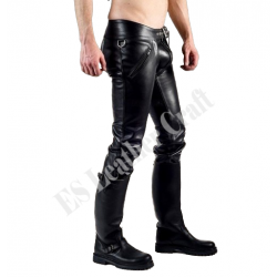 Men Genuine Cow Leather Chap Pant Handmade Biker Chaps Black Rider Chaps Harley Chaps Motorsports Costume