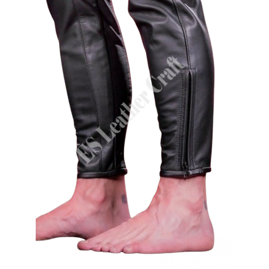 Men’s Genuine Leather Pants – Steampunk, Motorcycle & Bondage Trousers – Handmade Gothic & Fetish Fashion