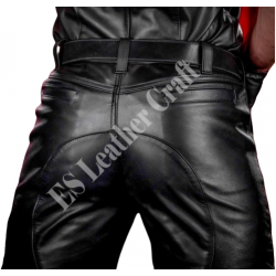 Men's Leather Pant, Leather Trousers for Biker, Genuine Plan Leather pant for Men's, Black leather Pant, Simple Leather Pant, Girt for man