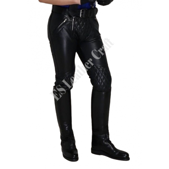 Men's Real Leather Diamond Padded Pants – Gay Leather Pants, Punk Kink Jeans, BLUF Trousers, Biker Saddle Pants, Fetish Gay Uniform Men's Real Leather Diamond Padded Pants – Gay Leather Pants, Punk Kink Jeans, BLUF Trousers, Biker Saddle Pants, Fetish Gay Uniform
