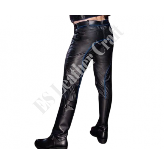 Leather Pants for Men – Custom Handmade Steampunk & Biker Trousers – Gay Fetish Bondage Outfit & Motorbike Wear