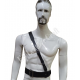 Men’s Sam Brown Leather Belt – Military & Police Uniform Belt with Shoulder Strap – Genuine Handmade Duty Belt