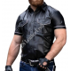 Men Classic Style half Sleeve Leather Shirt Black Leather Shirt Gift For Him, Genuine Leather Shirt - Handmade Real Leather Shirt Men Classic Style half Sleeve Leather Shirt Black Leather Shirt Gift For Him, Genuine Leather Shirt - Handmade Real Leather Shirt
