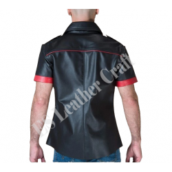 Men’s Leather Sleeveless Shirt – Stylish Biker, Fetish & Clubwear Muscle Shirt – Handmade Gothic & Punk Fashion