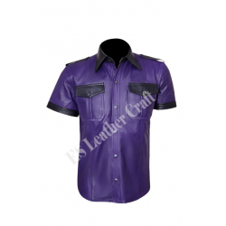 Sleeveless Leather Shirt for Men – Motorcycle, Gay Clubwear & Bondage Outfit – Sexy Muscle Fit Leather Top