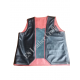 Men’s 100% Genuine Cowhide Leather Men's Bar Vest, Handmade Leather Men's Vest, Cow Skin Vest, Black Vest with Red Stripes Men’s 100% Genuine Cowhide Leather Men's Bar Vest, Handmade Leather Men's Vest, Cow Skin Vest, Black Vest with Red Stripes