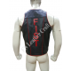 "Men's Masterpiece Leather Vest 'Toro' - The Bull - Embossed with 'Property of Master' Back Fetish Nameplate for BDSM and Fetish Enthusiasts"