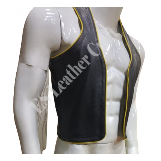 Men's 100% Genuine Leather Vest with Customizable Nameplate - Simple, Classic, Personalized Biker Vest with Smooth, Clean Design Men's 100% Genuine Leather Vest with Customizable Nameplate - Simple, Classic, Personalized Biker Vest with Smooth, Clean Design