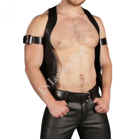 Black Leather Vest, Genuine Leather Club Vest, Men's Real Leather Bartender Vest Leather Vest Front Open Vest, Real Leather Gay Bar Vest Black Leather Vest, Genuine Leather Club Vest, Men's Real Leather Bartender Vest Leather Vest Front Open Vest, Real Leather Gay Bar Vest